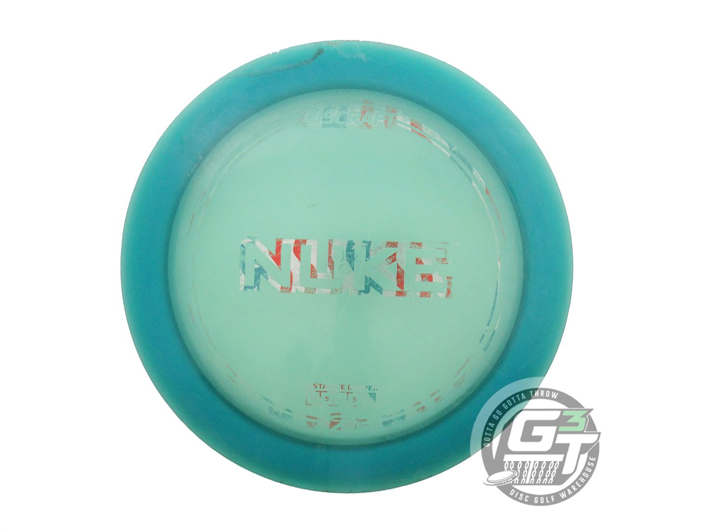 USED Discraft Z Nuke 175g Teal Flag Foil Distance Driver Golf Disc