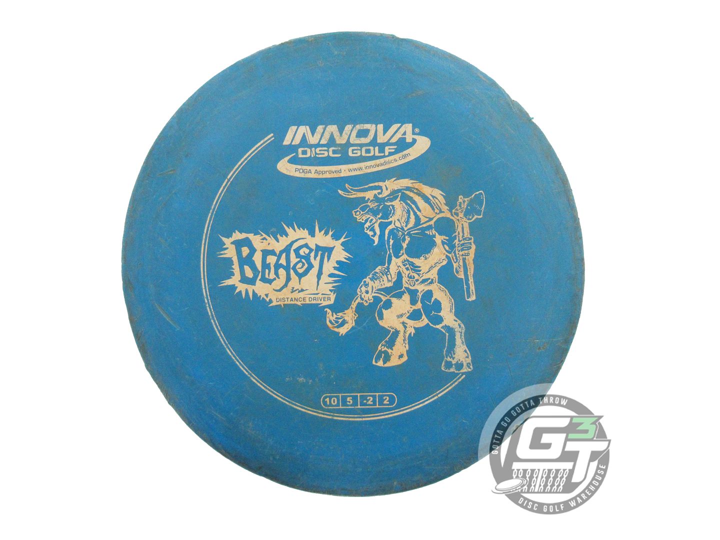 USED Innova DX Beast 166g Blue White Stamp Distance Driver Golf Disc