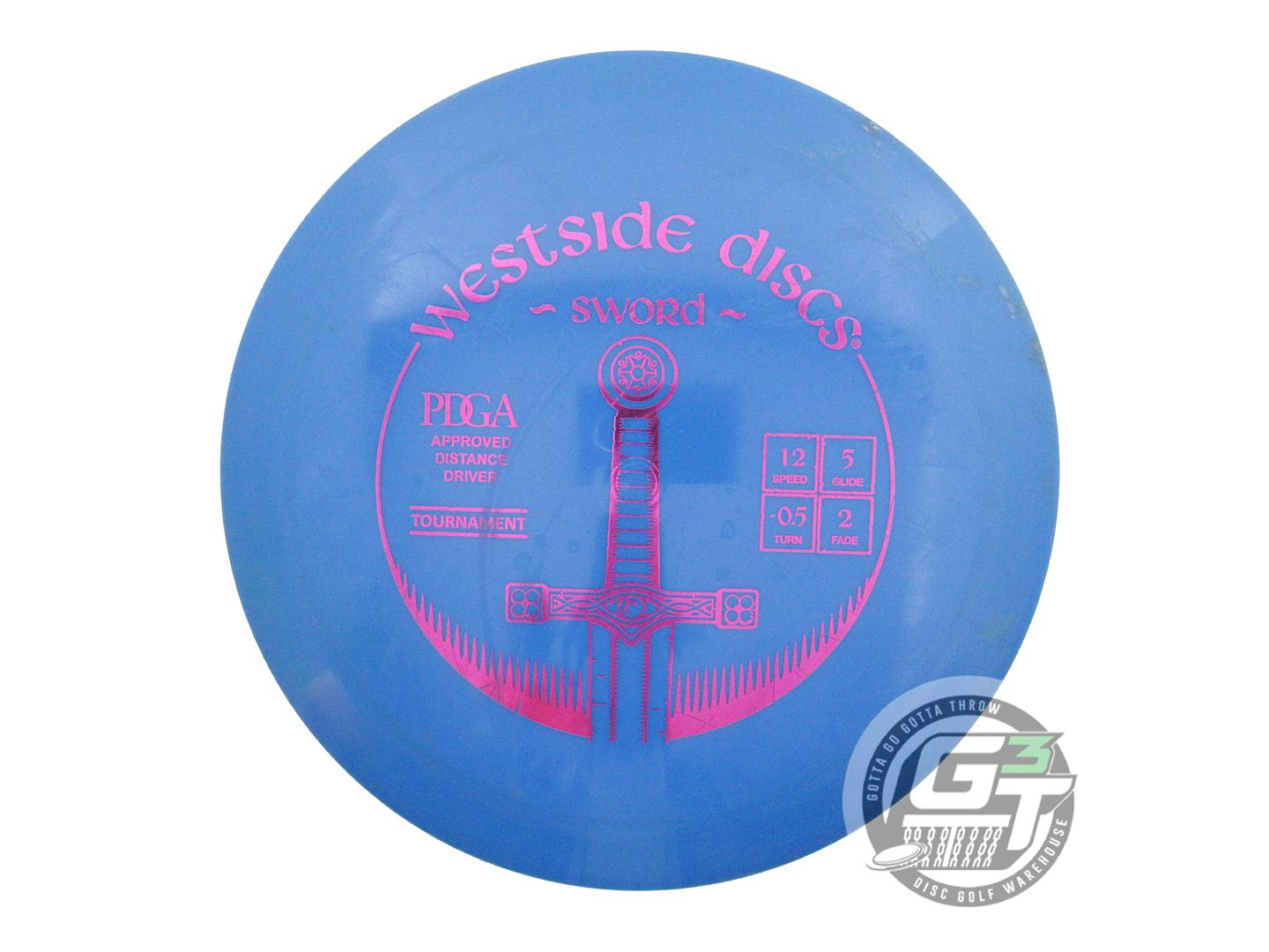 USED Westside Discs Tournament Sword 174g Blue Magenta Foil Distance Driver Disc
