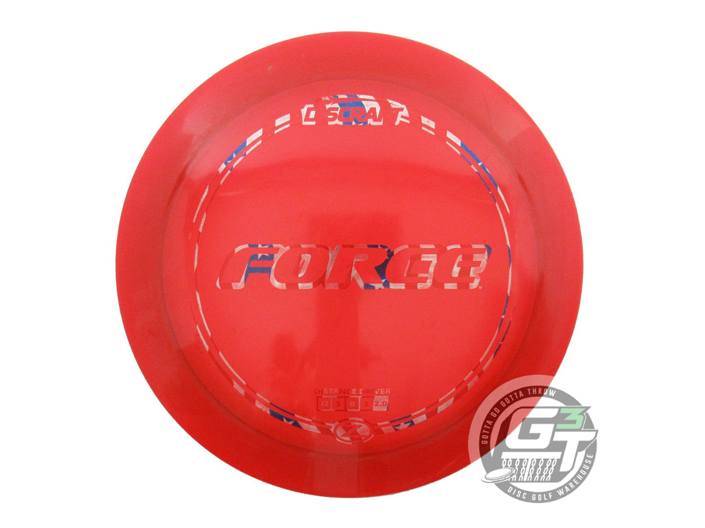 USED Discraft Z Force 174g Red Flag Foil Distance Driver Golf Disc