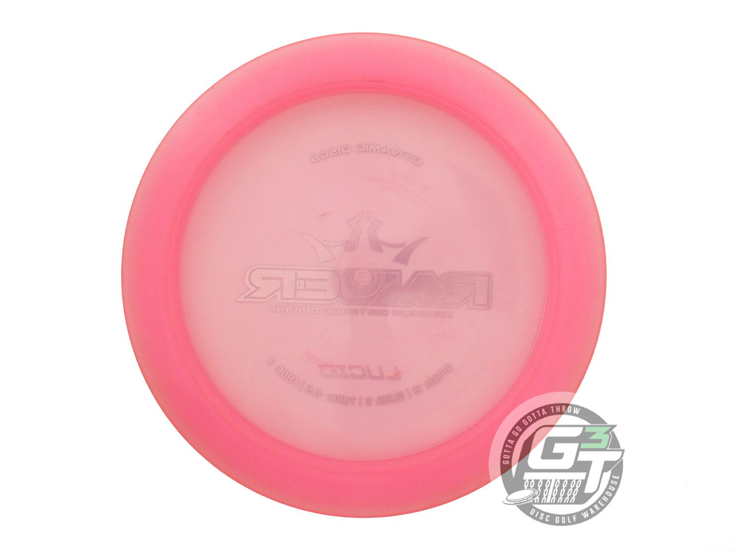 USED Dynamic Discs Lucid Raider 173g Pink Blue Foil Distance Driver Golf Disc