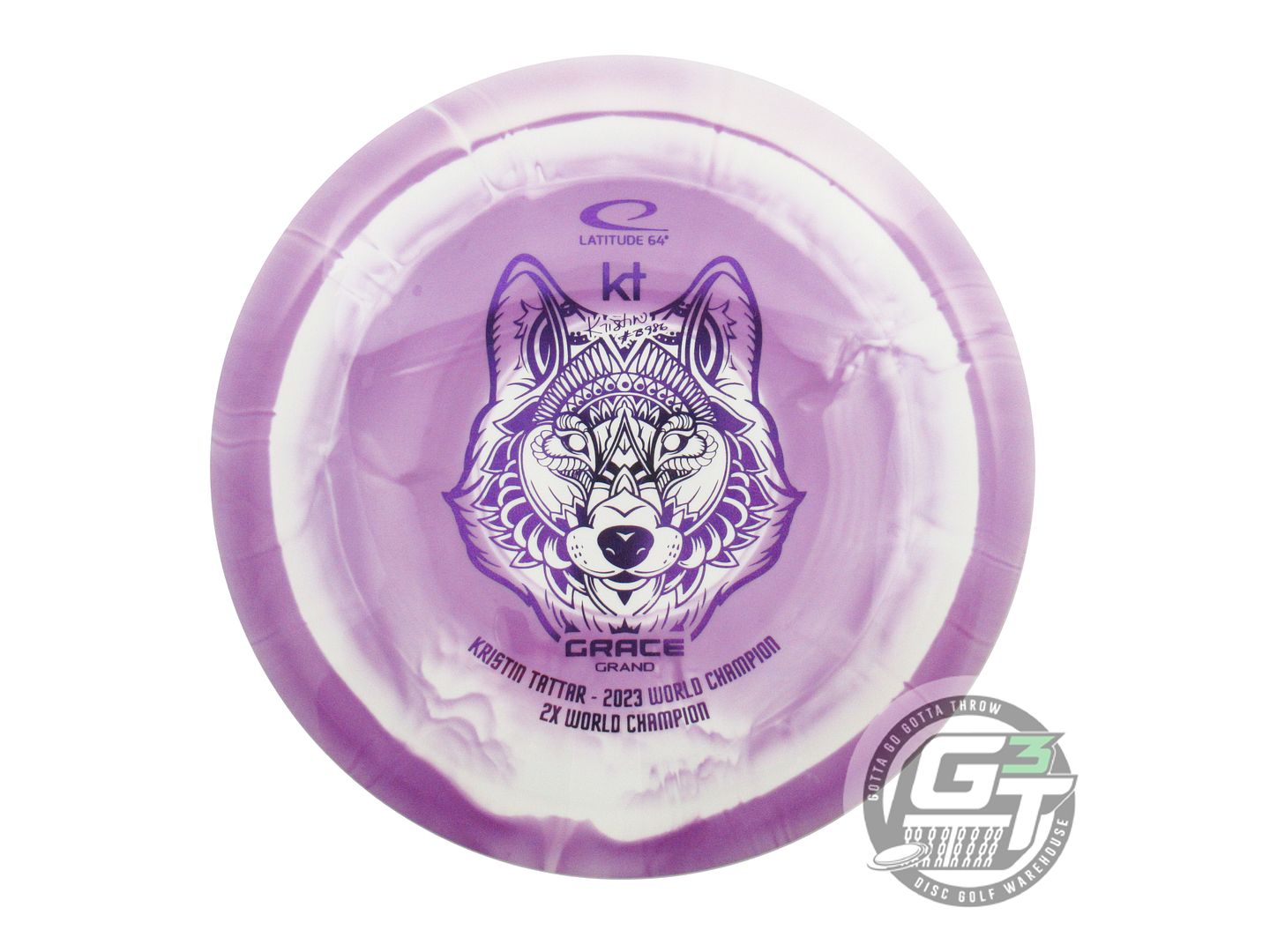 NOS Latitude 64 [TATTAR] Royal Grand Orbit Grace 175g Purple-White Driver Disc
