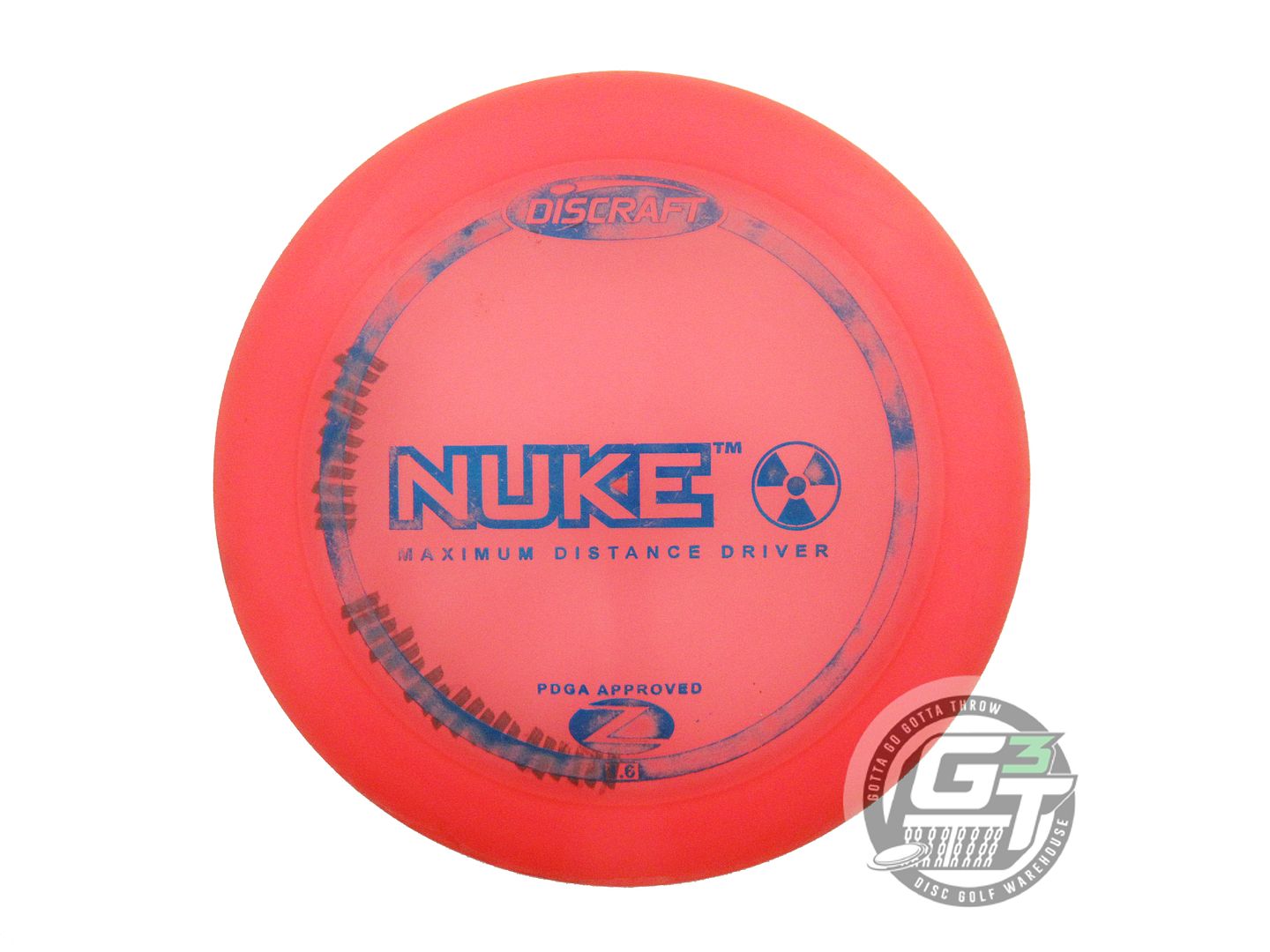 USED Discraft Z Nuke 167g Pink Blue Foil Distance Driver Golf Disc