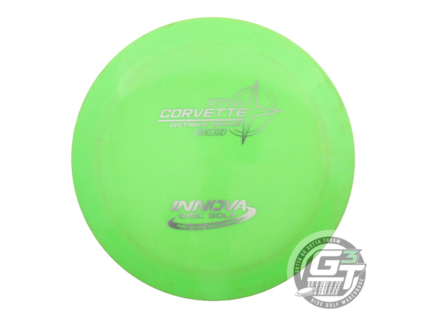 USED Innova Star Corvette 174g Lime Silver Foil Distance Driver Golf Disc