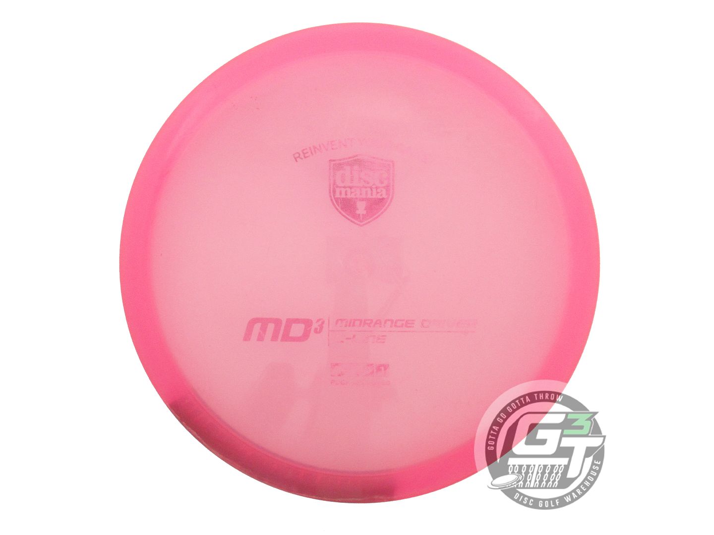 USED DiscMania C-Line MD3 175g Pink Wiped Stamp Midrange Golf Disc