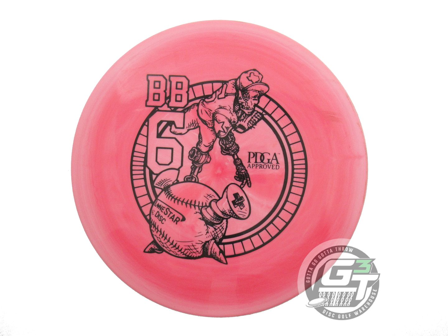 USED Lone Star [ARTIST] Bravo BB6 175g Red Black Stamp Midrange Golf Disc