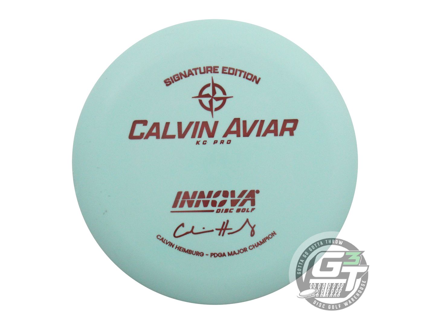 USED Innova [HEIMBURG] Pro KC Aviar 172g Seafoam Maroon Stamp Putter Golf Disc