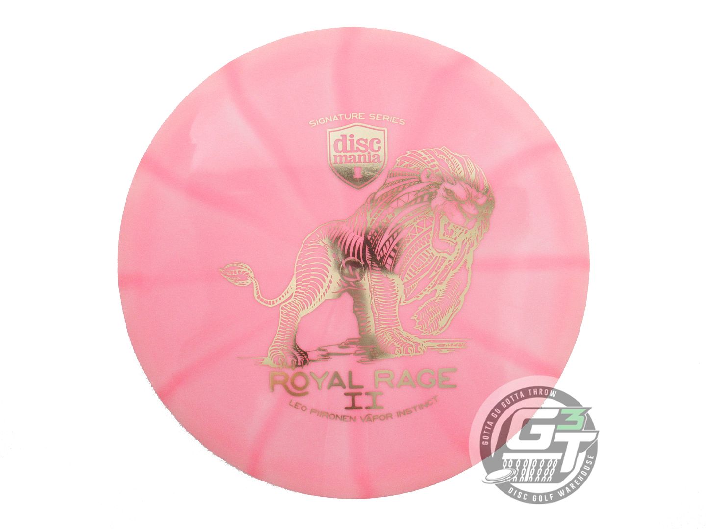 NOS DiscMania ROYAL RAGE 2 Lux Vapor Instinct 175g Pink Gold Foil Driver Disc