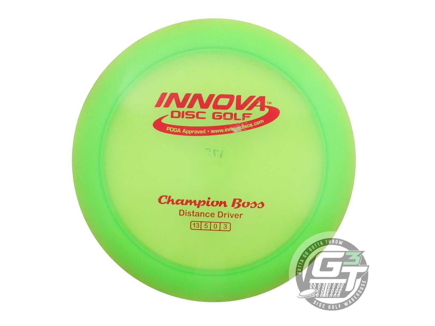 USED Innova Champion Boss 175g Lime Red Foil Distance Driver Golf Disc