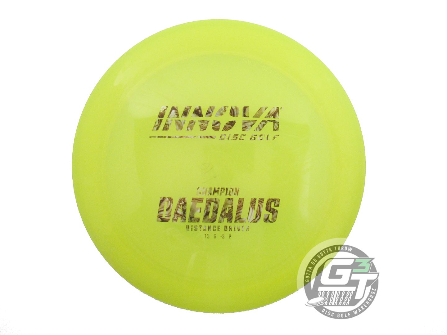 USED Innova Champion Daedalus 170g Yellow Brown Swirl Foil Distance Driver Disc