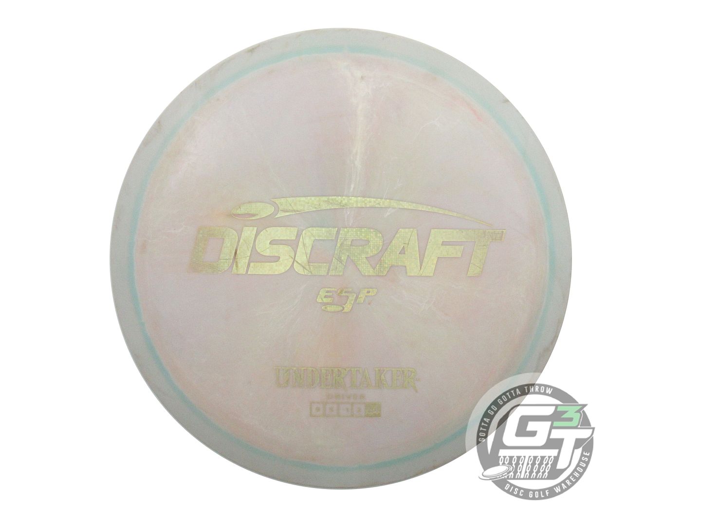USED Discraft ESP Undertaker 175g Tan-Seafoam Gold Glitter Distance Driver Disc