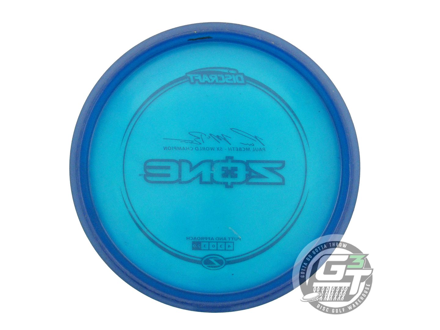 USED Discraft Z Zone 175g Blue Silver Stamp Putter Golf Disc
