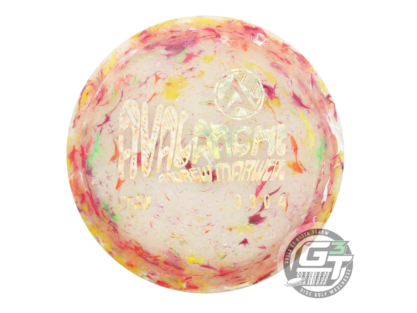 NOS DGA [MARWEDE] Granite Blend Avalanche 173-174g Gold Shatter Driver Golf Disc