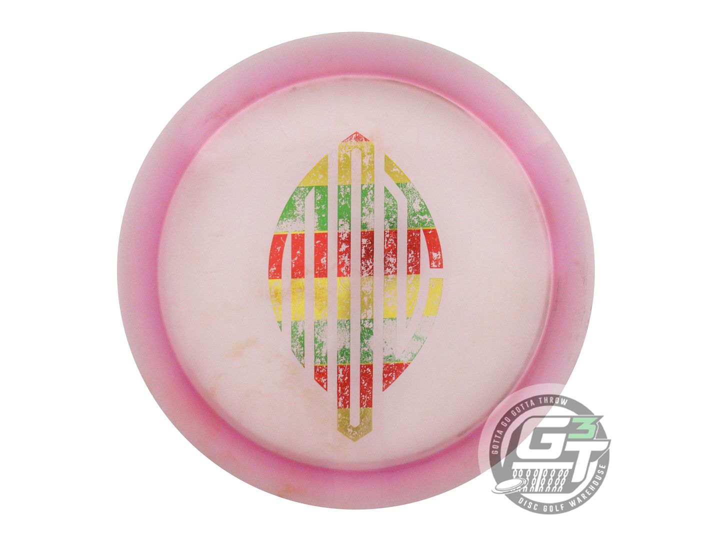 USED Dynamic Discs Lucid Criminal 173g Pink Rasta Foil Distance Driver Golf Disc