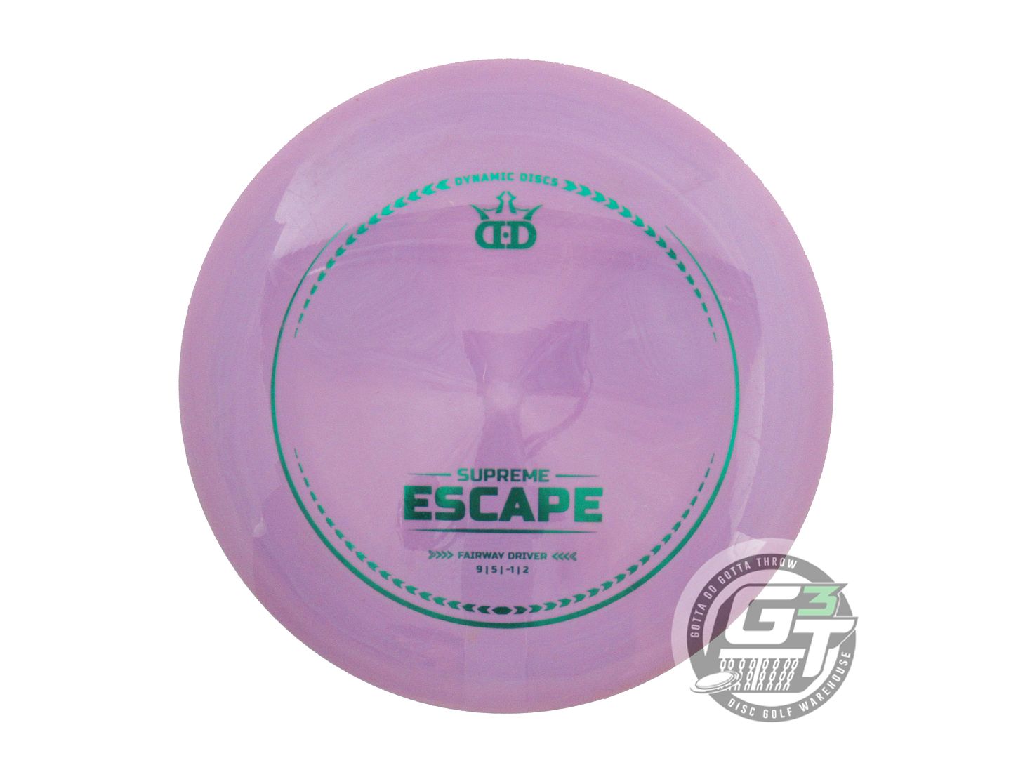 USED Dynamic Discs Supreme Escape 170g Purple Green Foil Fairway Driver Disc