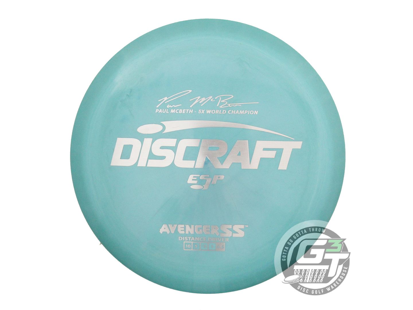USED Discraft [McBETH] ESP Avenger SS 172g Green-Teal Silver Foil Driver Disc