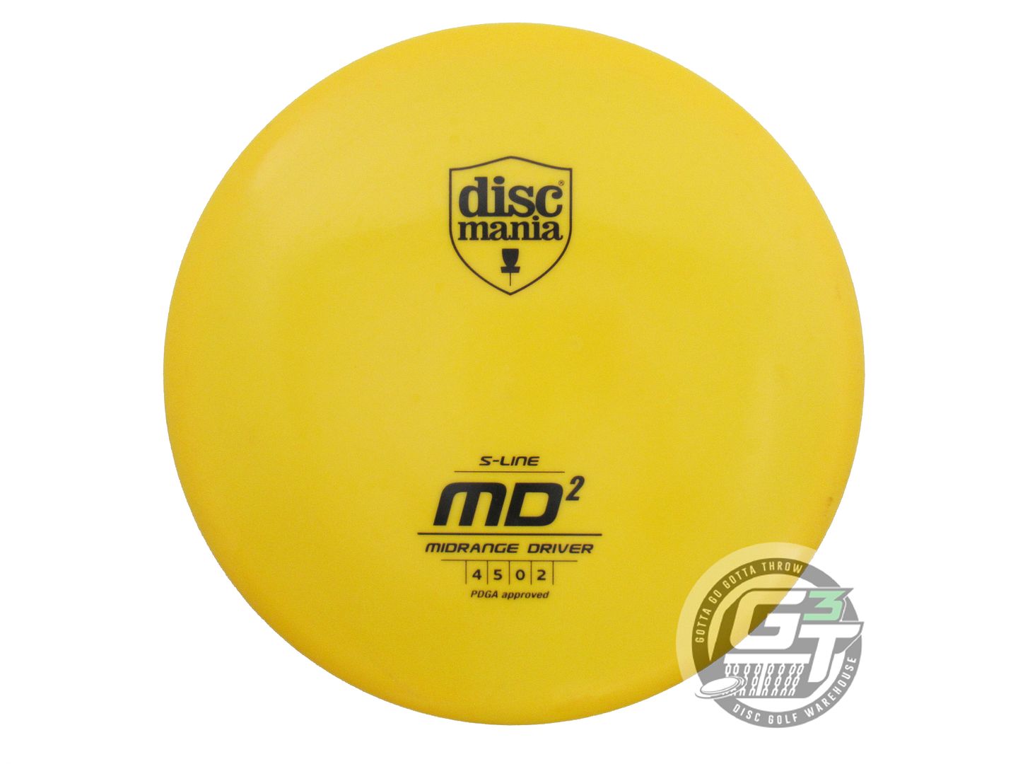 USED DiscMania S-Line MD2 180g Yellow Black Stamp Midrange Golf Disc