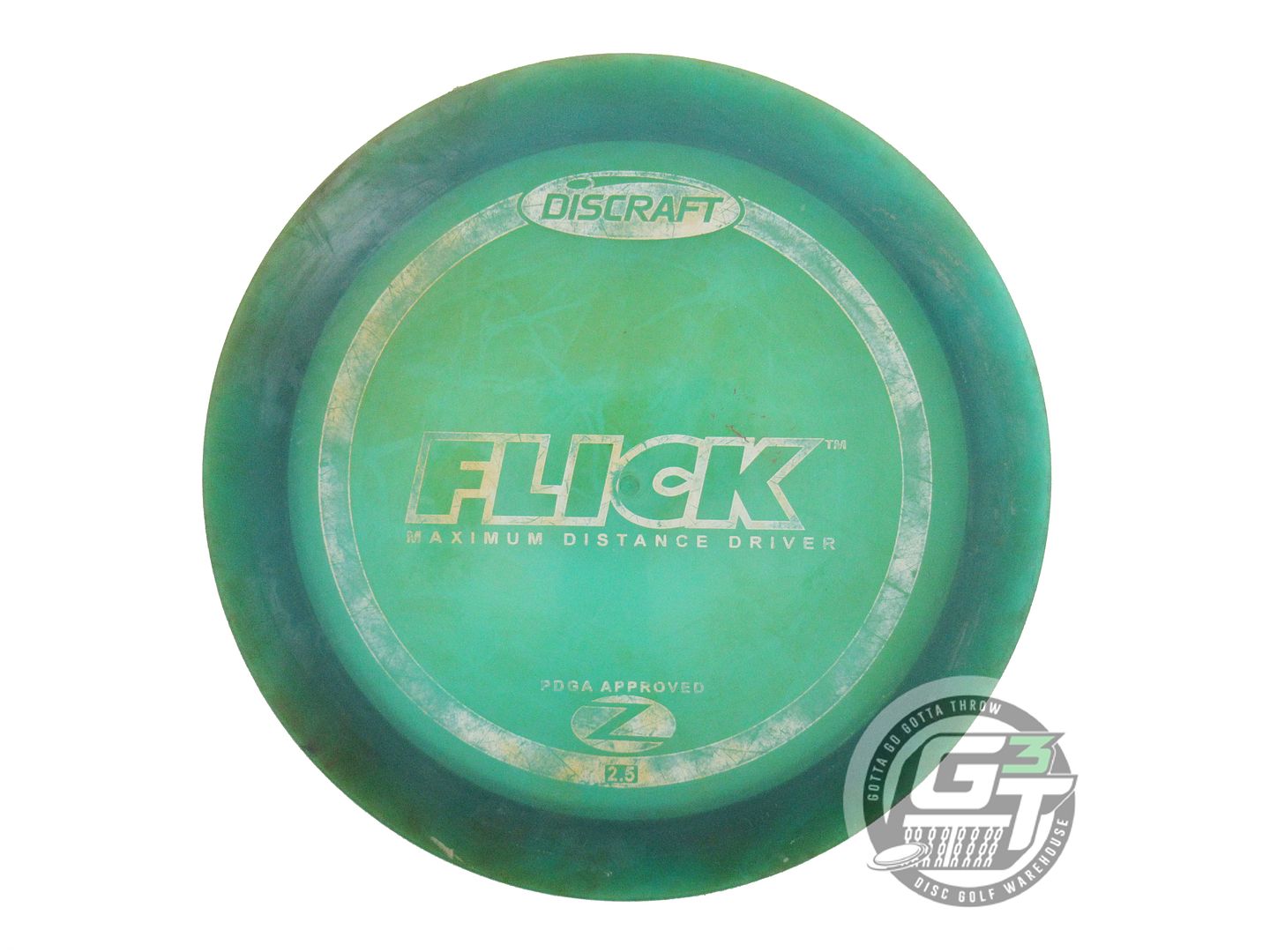 USED Discraft Z Flick 155g Green White Stamp Distance Driver Golf Disc