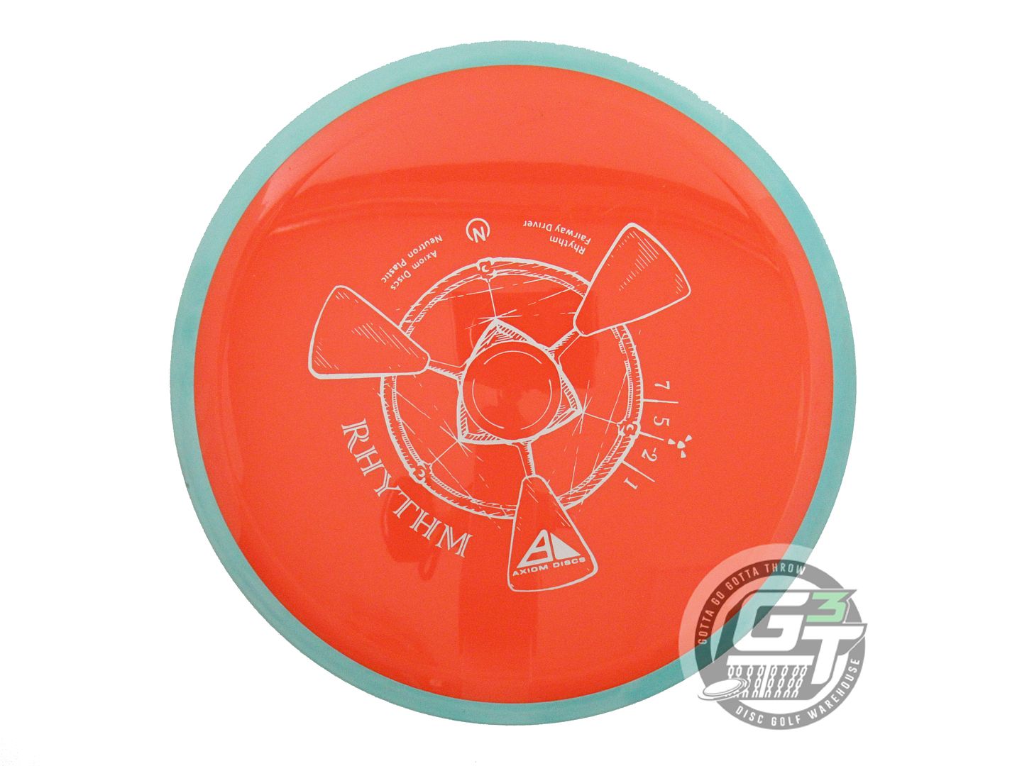 USED Axiom Discs Neutron Rhythm 168g Orange Seafoam Rim Driver Golf Disc