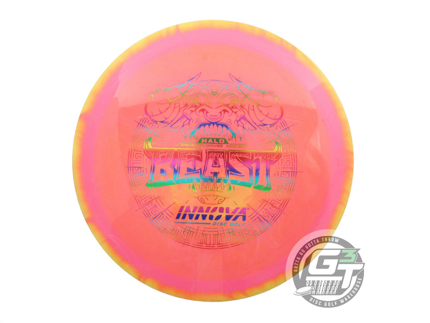 USED Innova Halo Star Beast 175g Yellow-Pink Distance Driver Golf Disc