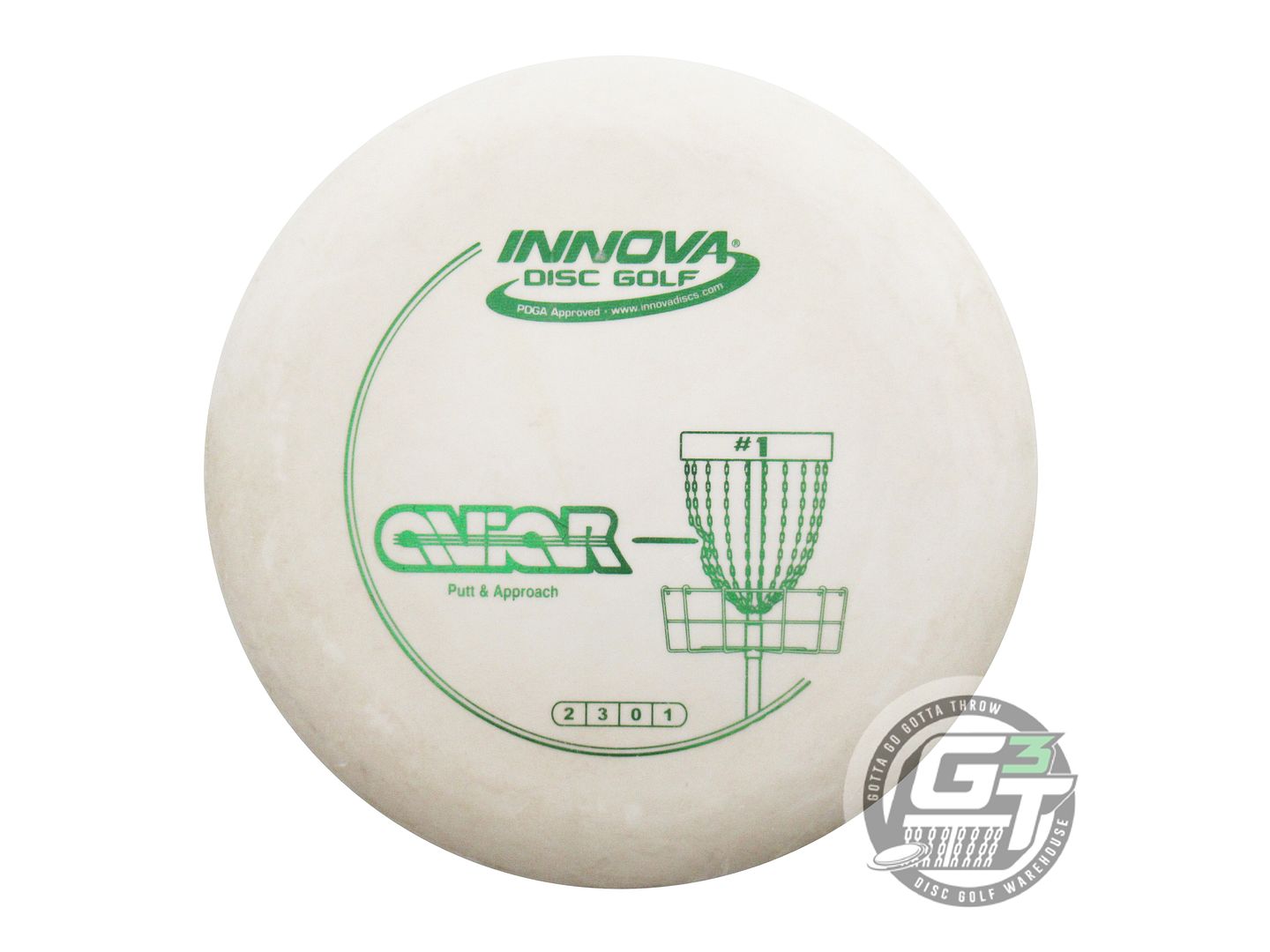 USED Innova DX Aviar 165g White Green Foil Putter Golf Disc
