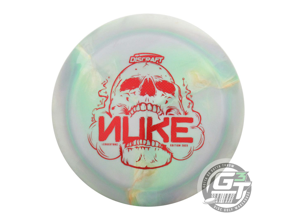 USED Discraft [LEDGESTONE] ESP Nuke 181g Lime-Lilac Red Weave Foil Dri ...