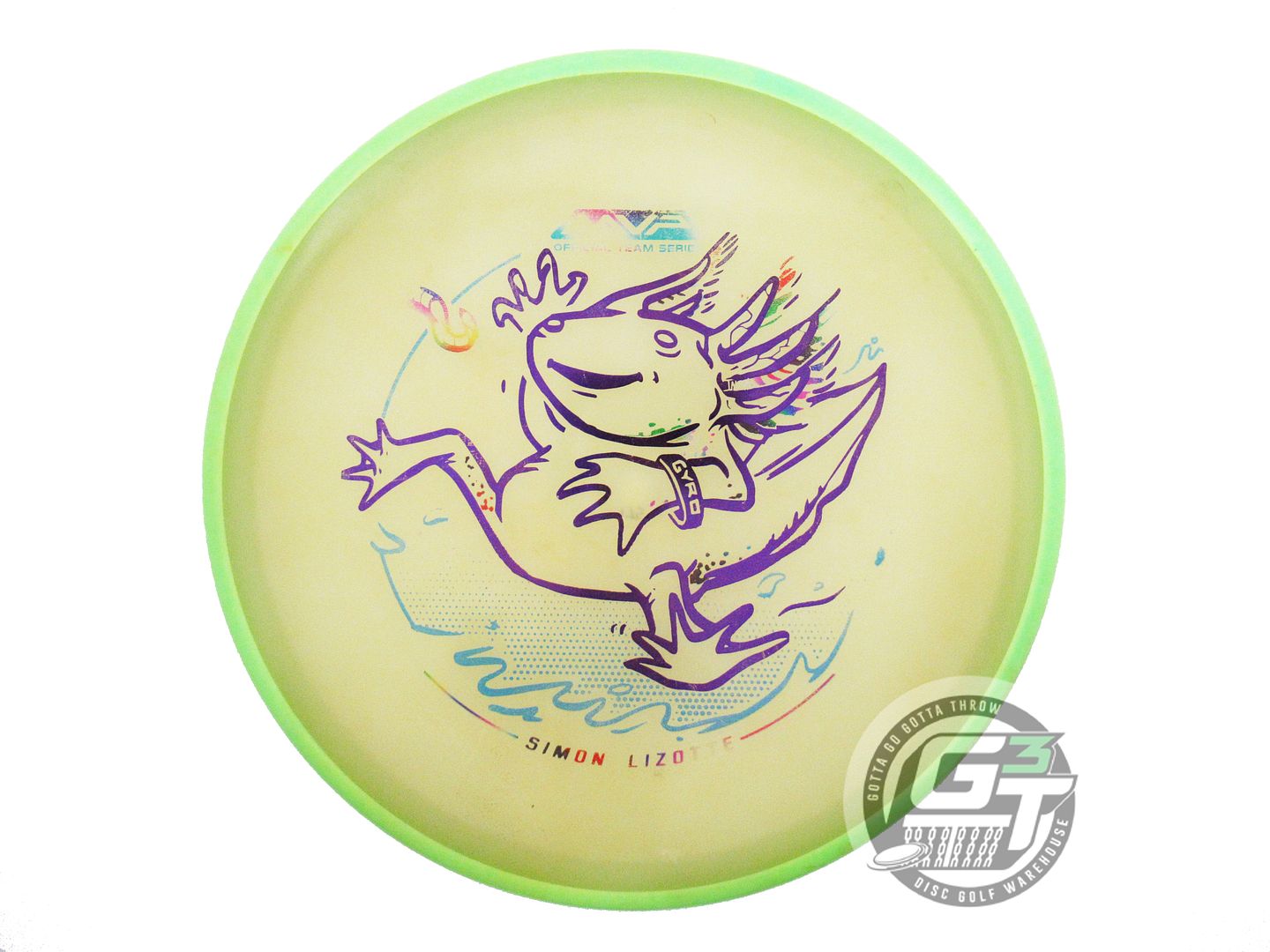 USED Axiom Discs [LIZOTTE] Eclipse Glow Proton Hex 175g Lime Rim Midrange Disc