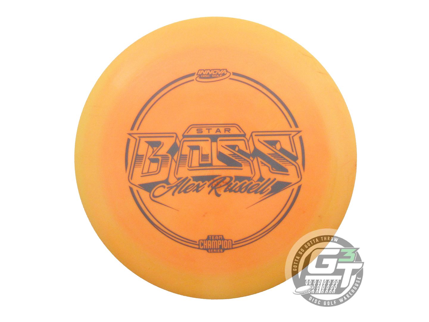 USED Innova [RUSSELL] Star Boss 174g Orange Gray Stamp Driver Golf Disc