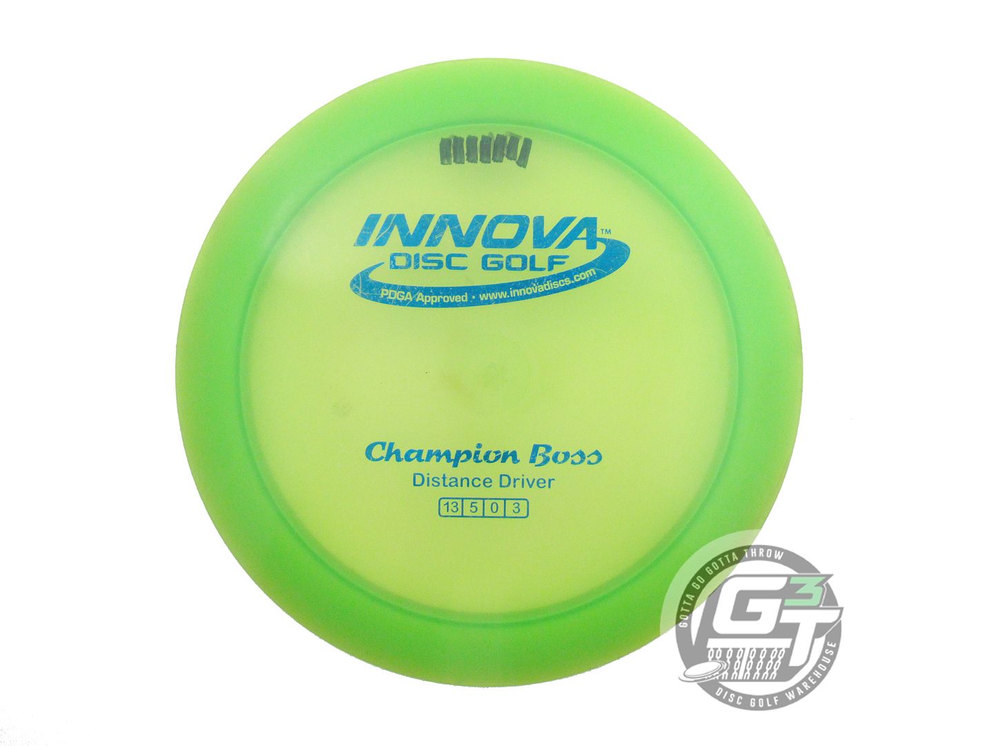 USED Innova Champion Boss 175g Lime Blue Foil Distance Driver Golf Disc