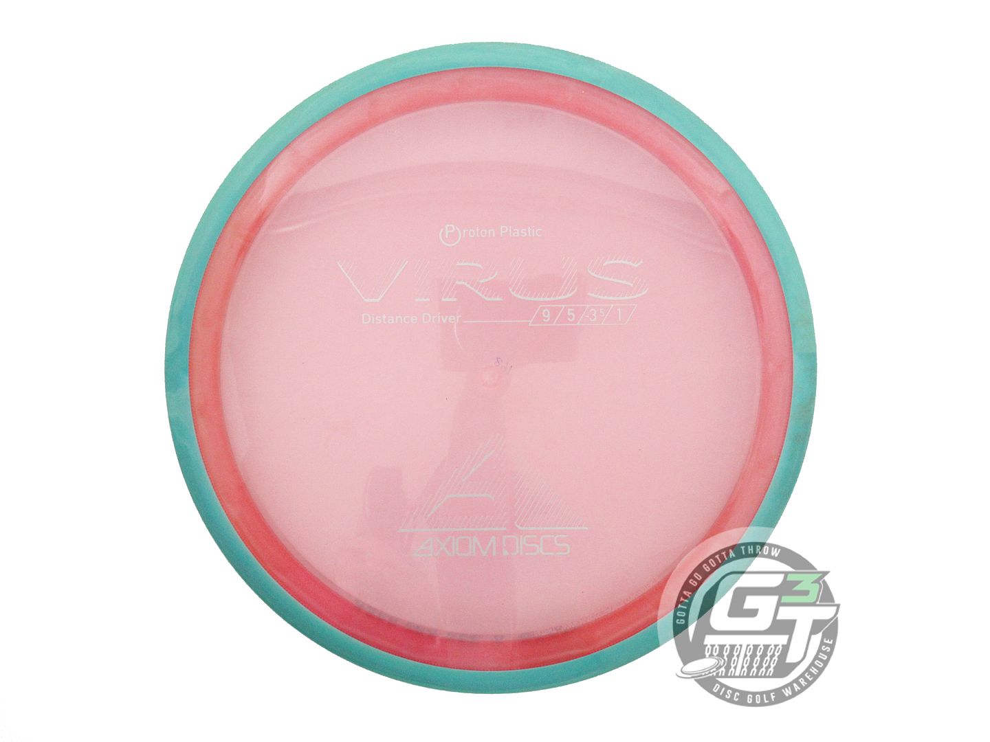 USED Axiom Discs Proton Virus 168g Pink Seafoam Rim Distance Driver Golf Disc