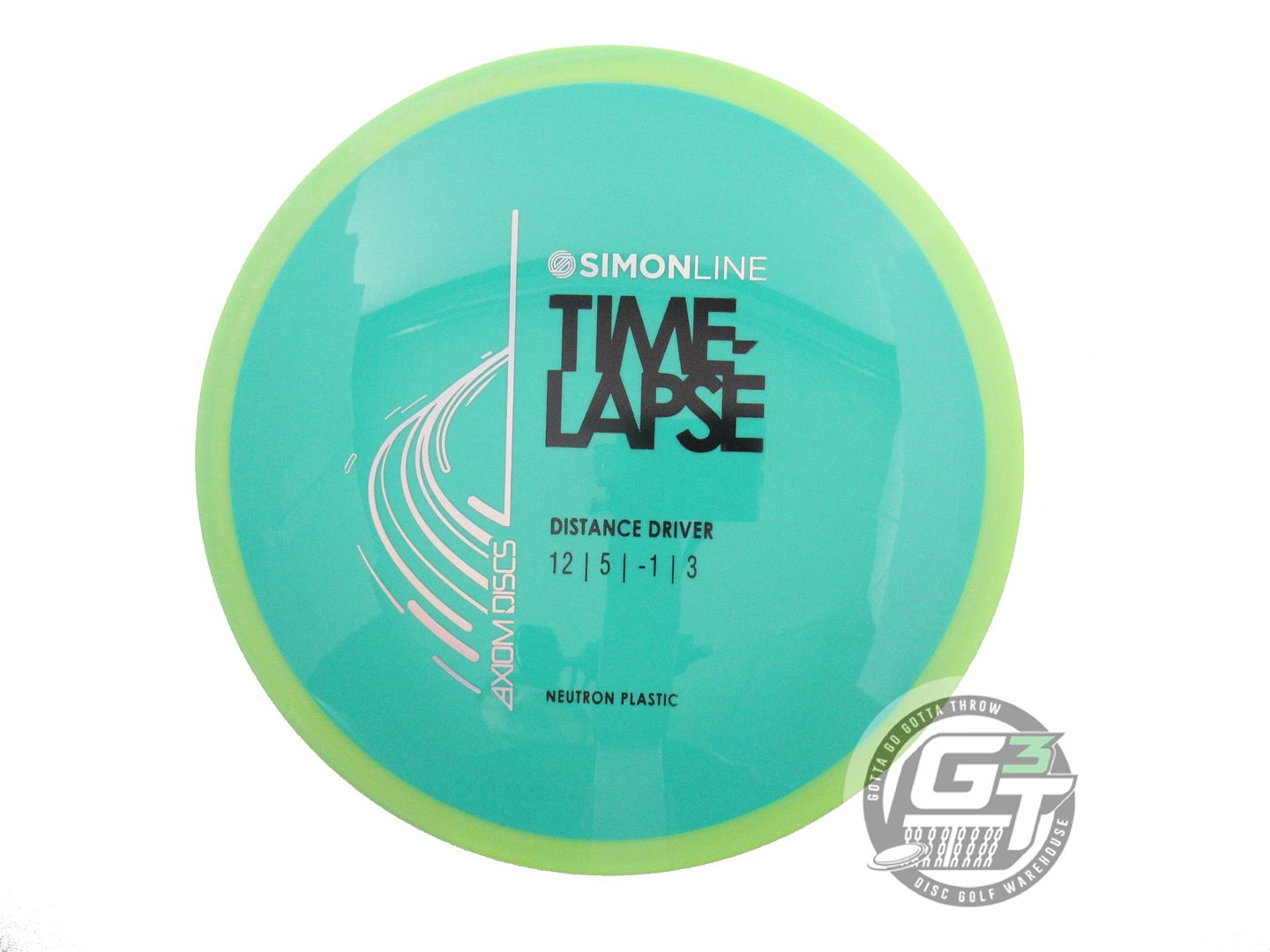 NOS Axiom Discs [LIZOTTE] Neutron Time Lapse 175g Seafoam Yellow Rim Driver Disc