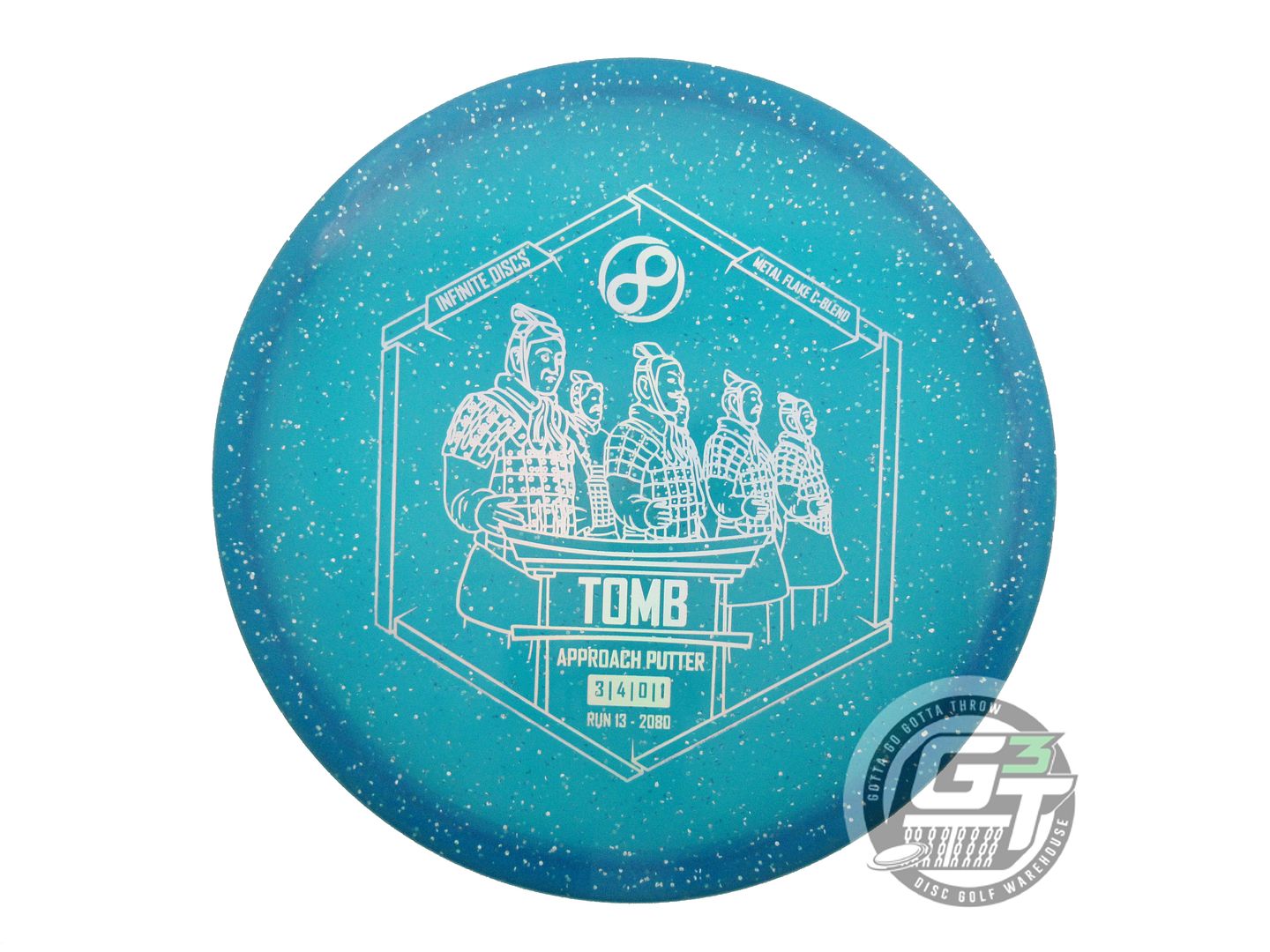 USED Infinite Metal Flake C-Blend Tomb 174g Blue Silver Holo Foil Putter Disc