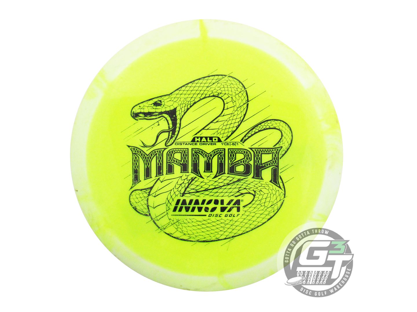 USED Innova Halo Star Mamba 175g White-Yellow Distance Driver Golf Disc