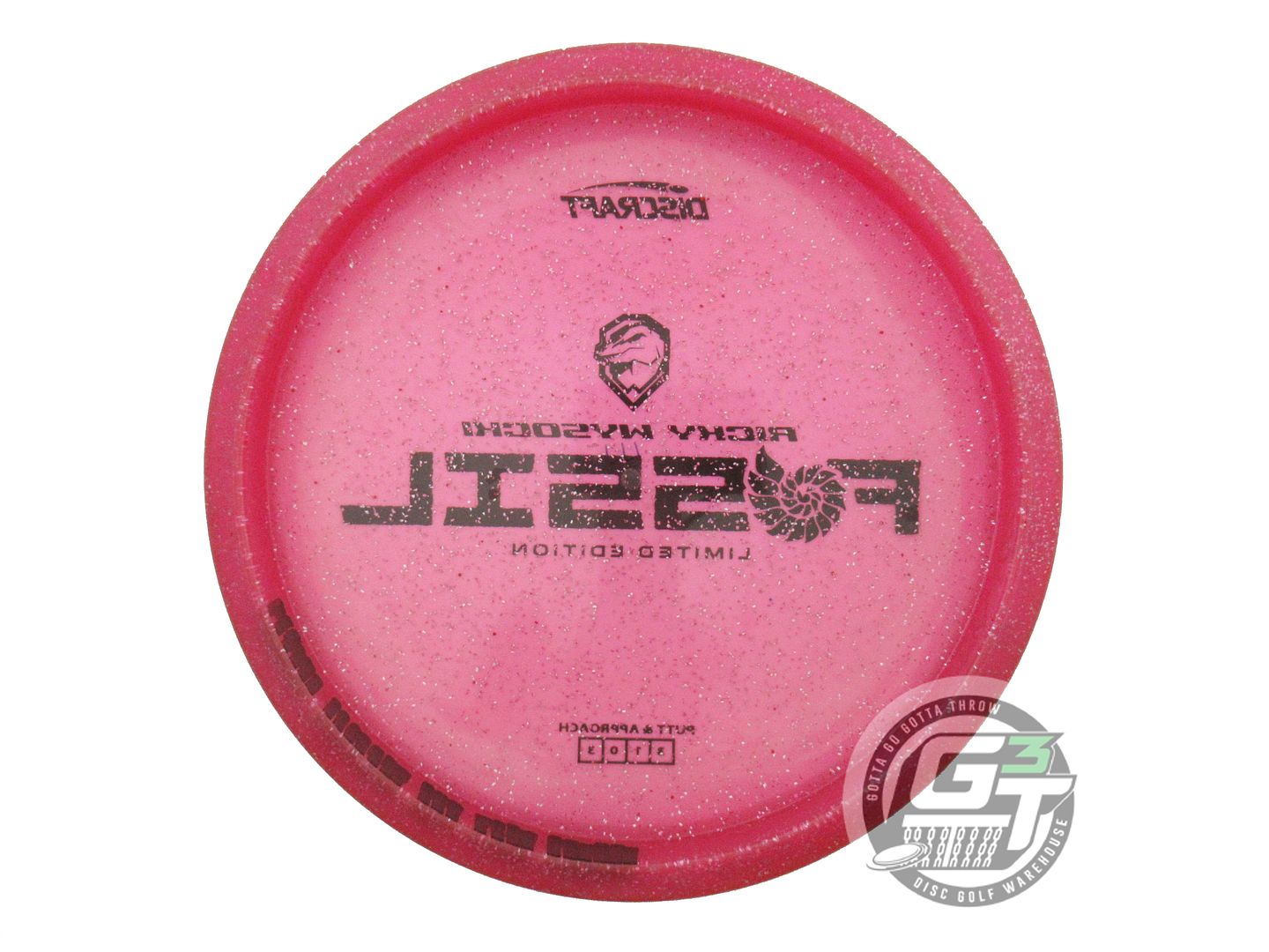 USED Discraft [WYSOCKI] Sparkle Z Fossil 175g Pink Black Stamp Putter Golf Disc