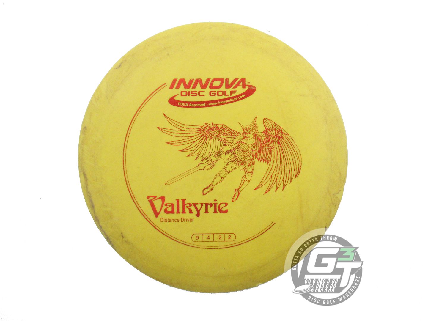 USED Innova DX Valkyrie 165g Yellow Red Foil Distance Driver Golf Disc