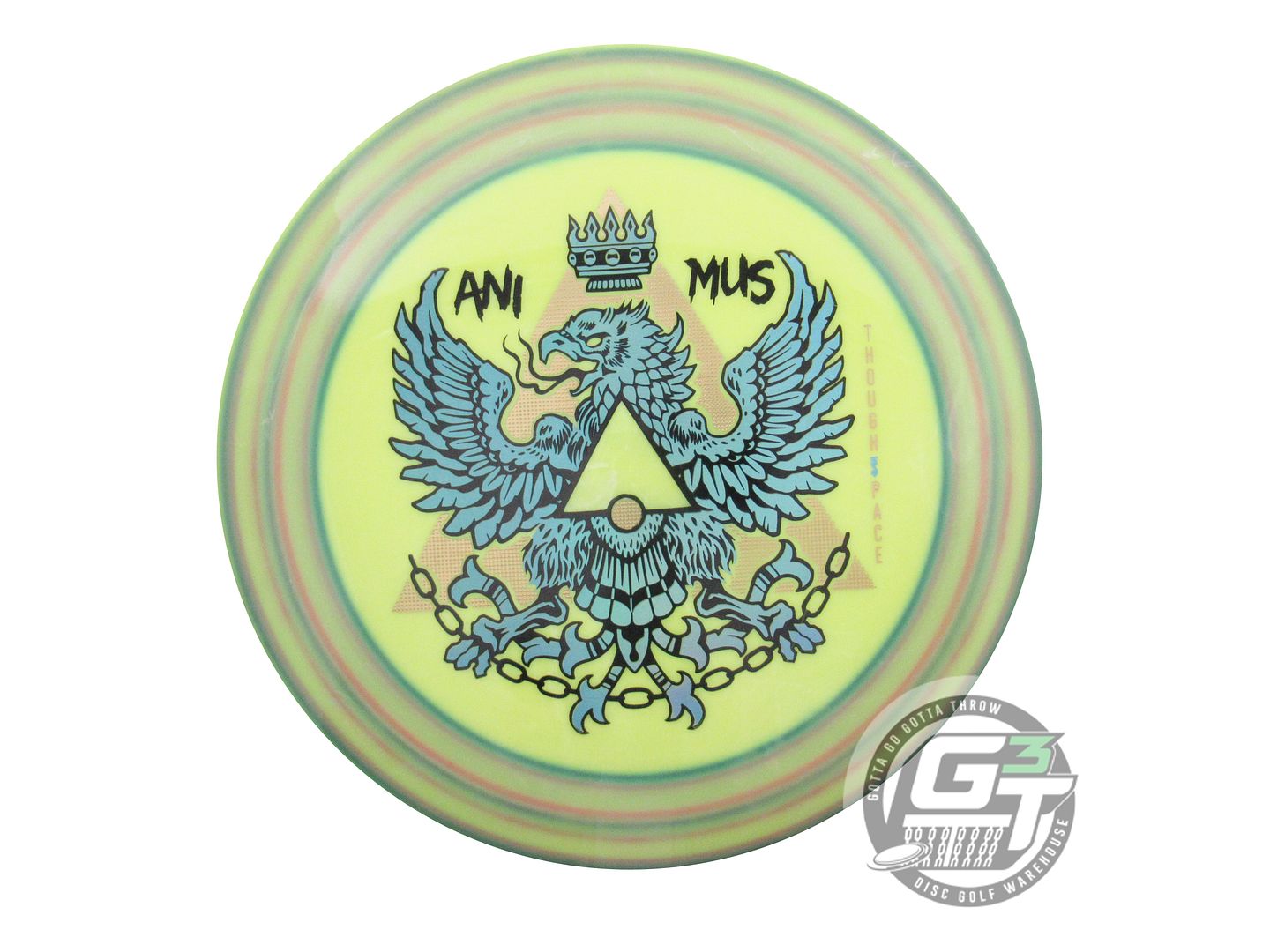 USED Thought Space Aura Animus 175g Yellow HOME DYED Distance Driver Golf Disc