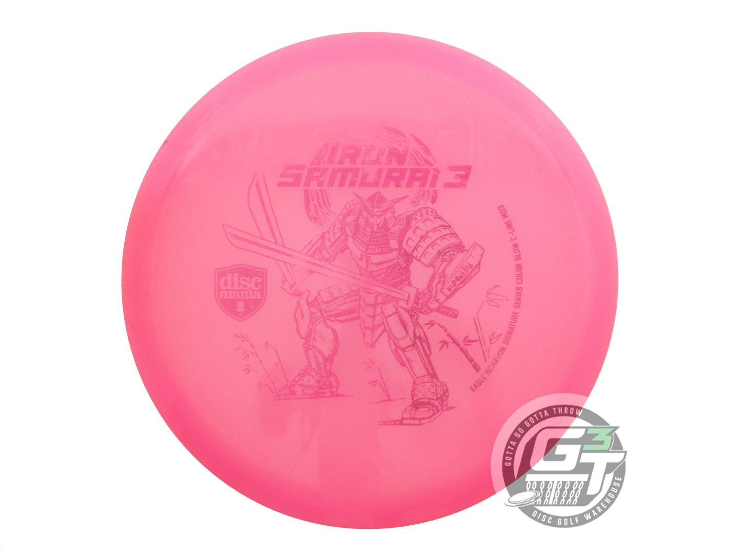 USED DiscMania IRON SAMURAI 3 Glow C-Line MD3 180g Pink Purple Midrange Disc