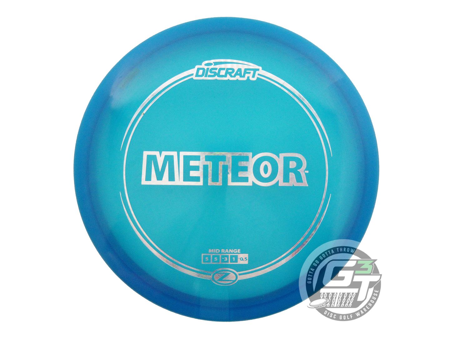 USED Discraft Z Meteor 178g Blue Silver Tron Foil Midrange Golf Disc