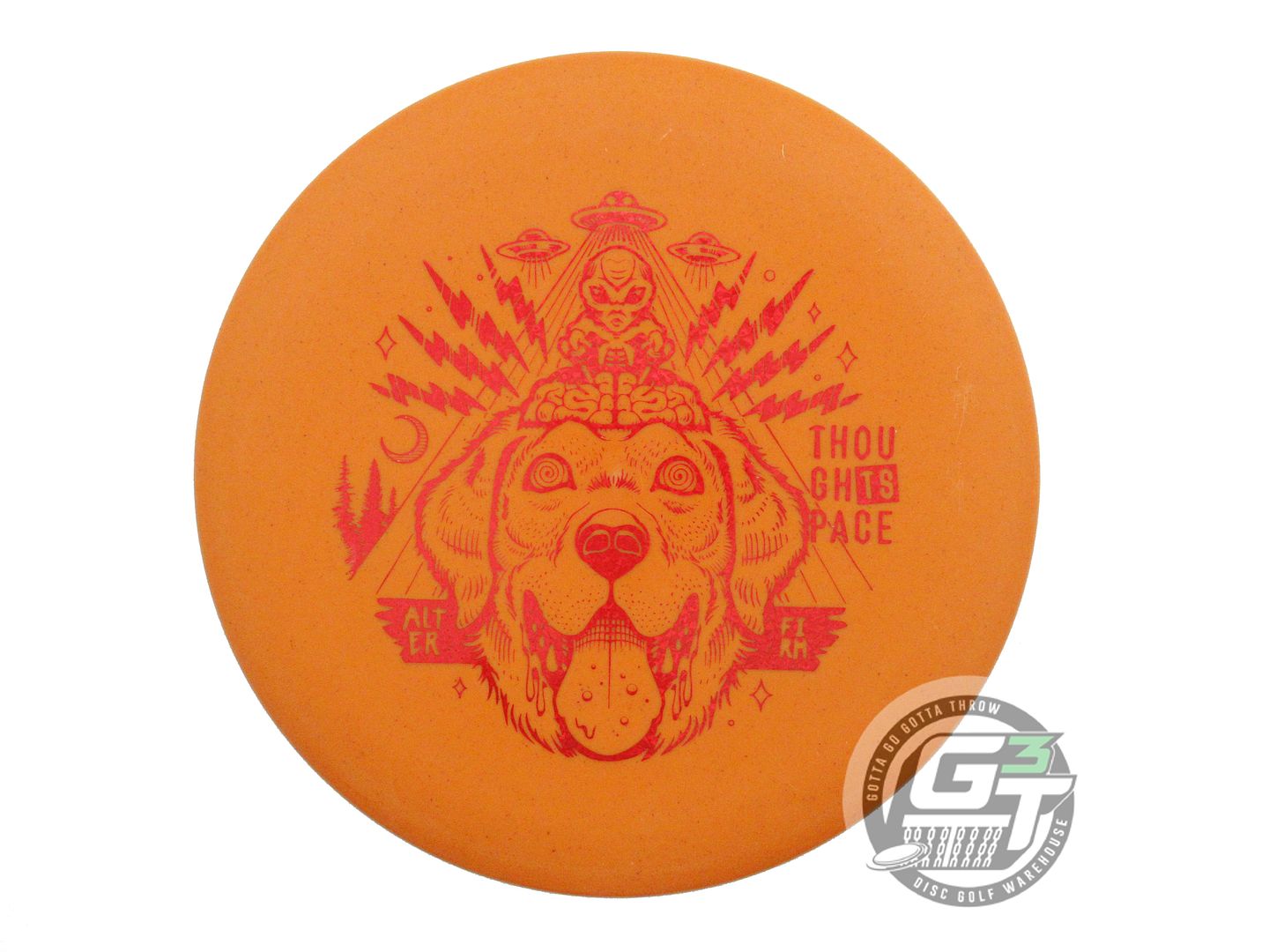 NOS Thought Space Nerve Firm Alter 174g Orange Red Shatter Foil Putter Golf Disc