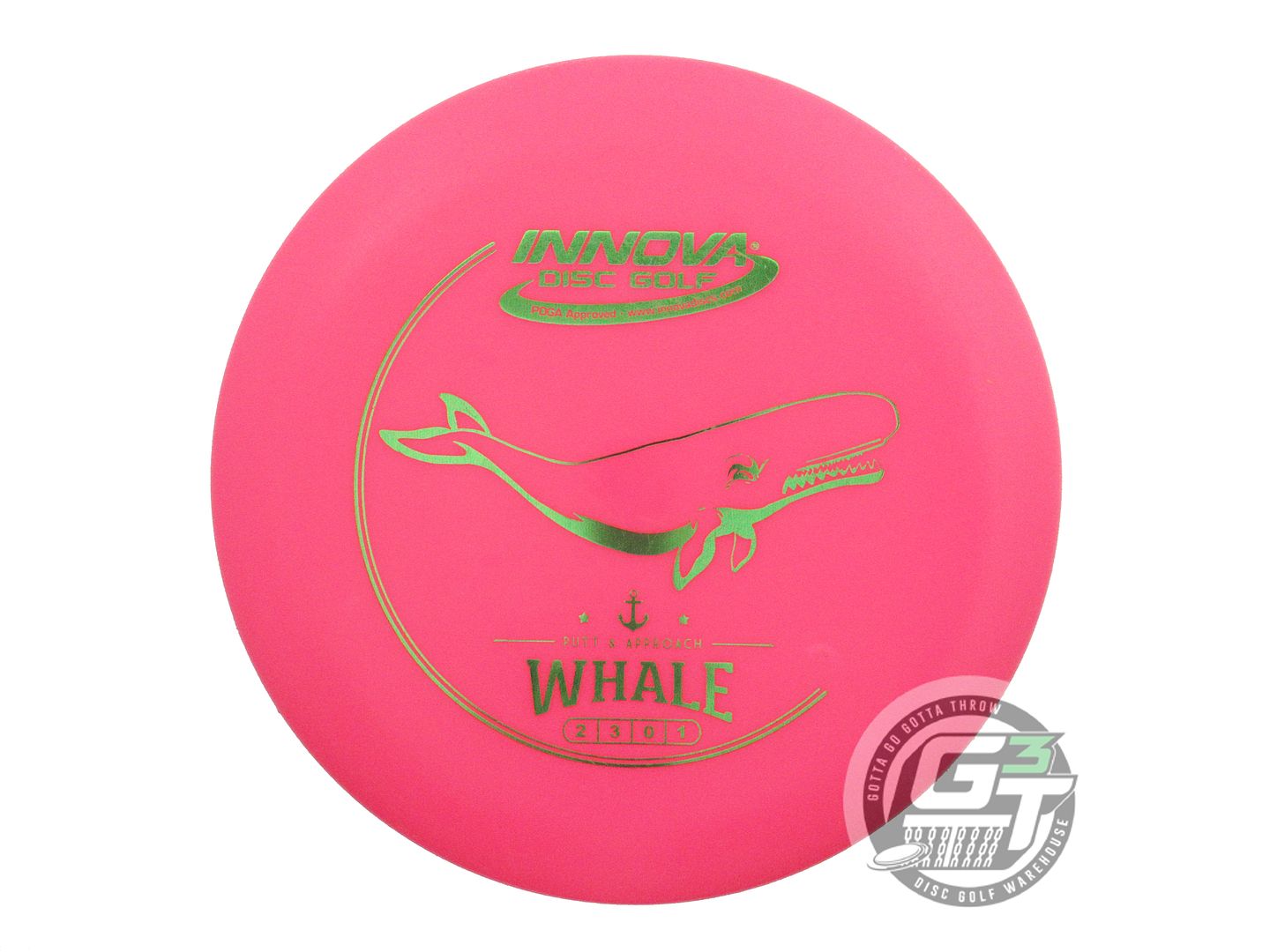 USED Innova DX Whale 157g Pink Green Foil Putter Golf Disc