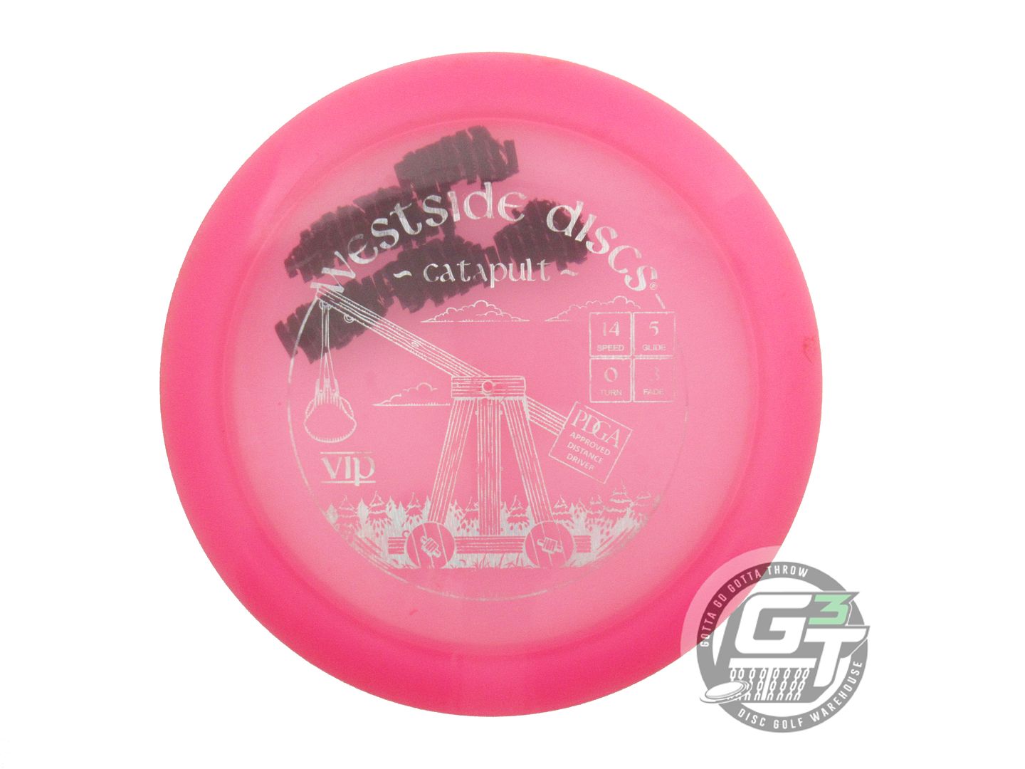 USED Westside Discs VIP Catapult 171g Pink Holo Foil Distance Driver Golf Disc