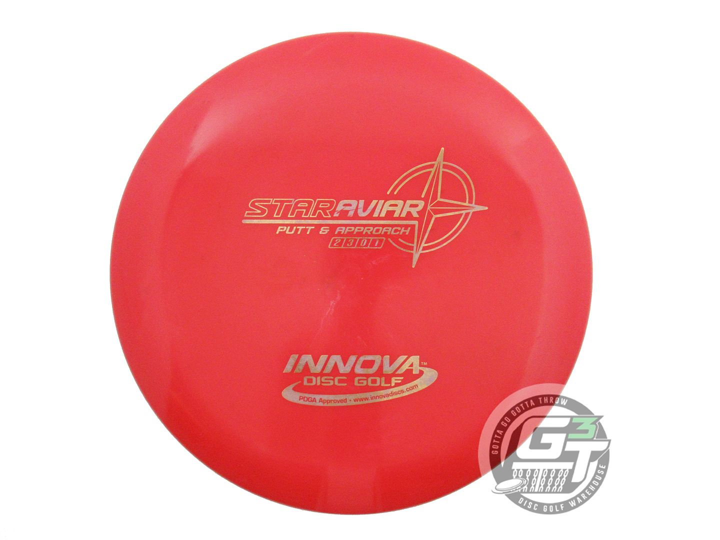 USED Innova Star Aviar 168g Red Gold Foil Putter Golf Disc