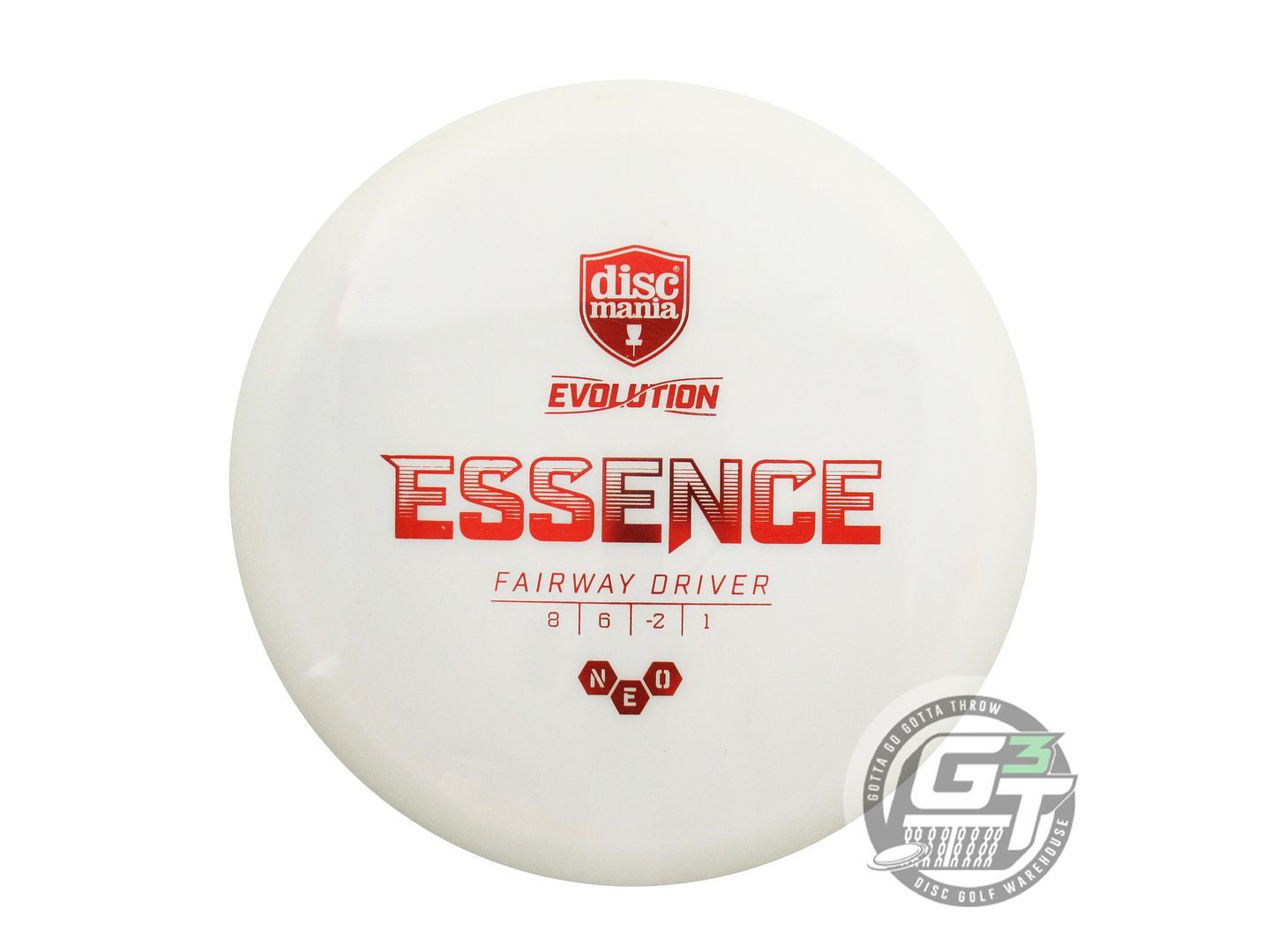USED DiscMania Neo Essence 171g White Red Foil A Driver Golf Disc