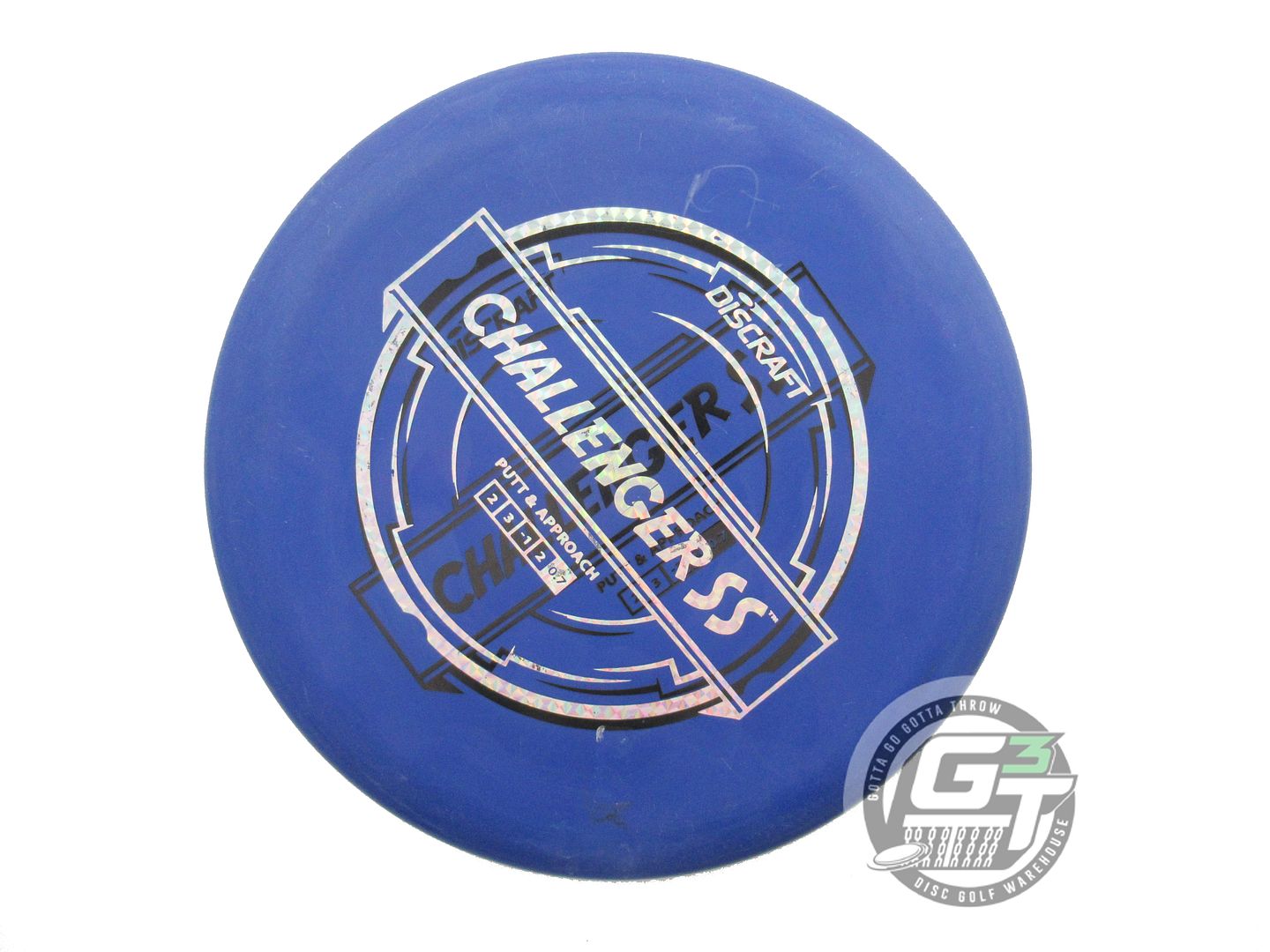 USED Discraft X-OUT Putter Line Challenger SS 168g Blue Putter Golf Disc