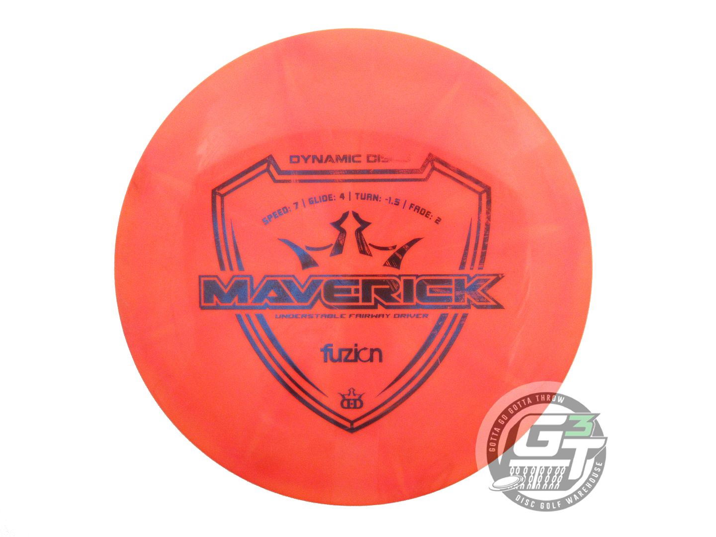 USED Dynamic Discs Fuzion Maverick 171g Orange Blue Foil Distance Driver Disc