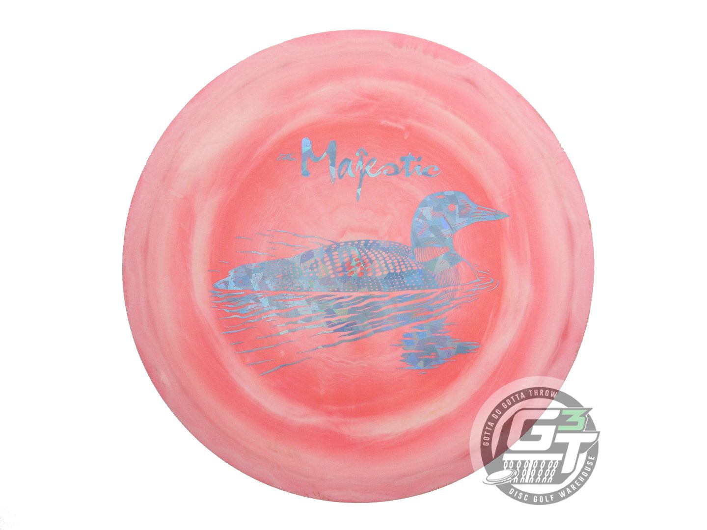 USED Discraft [MAJESTIC] LOON ESP Buzzz 181g Pink Teal Shatter Midrange Disc