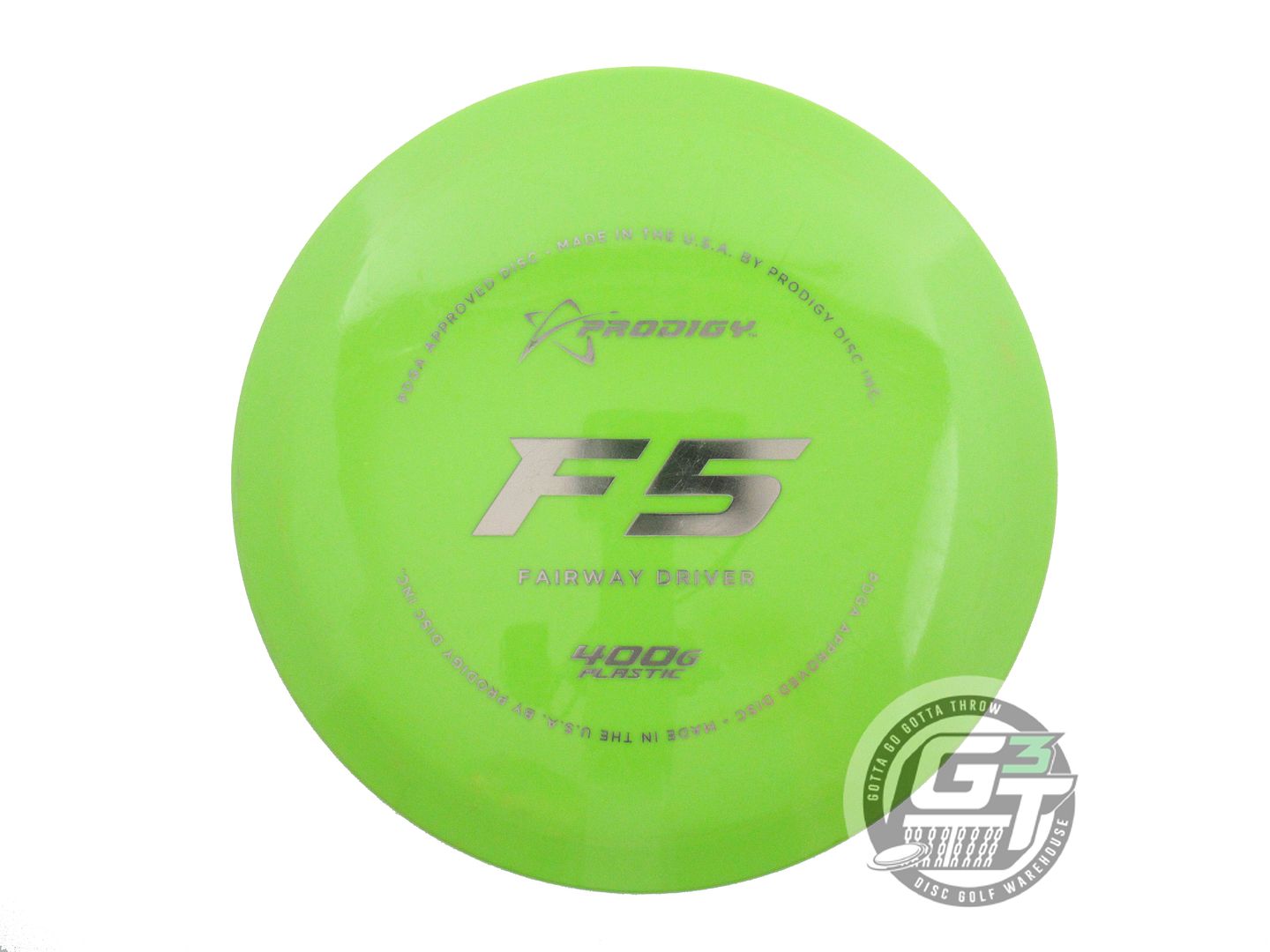 USED Prodigy Discs 400G F5 176g Lime Silver Foil Fairway Driver Golf Disc