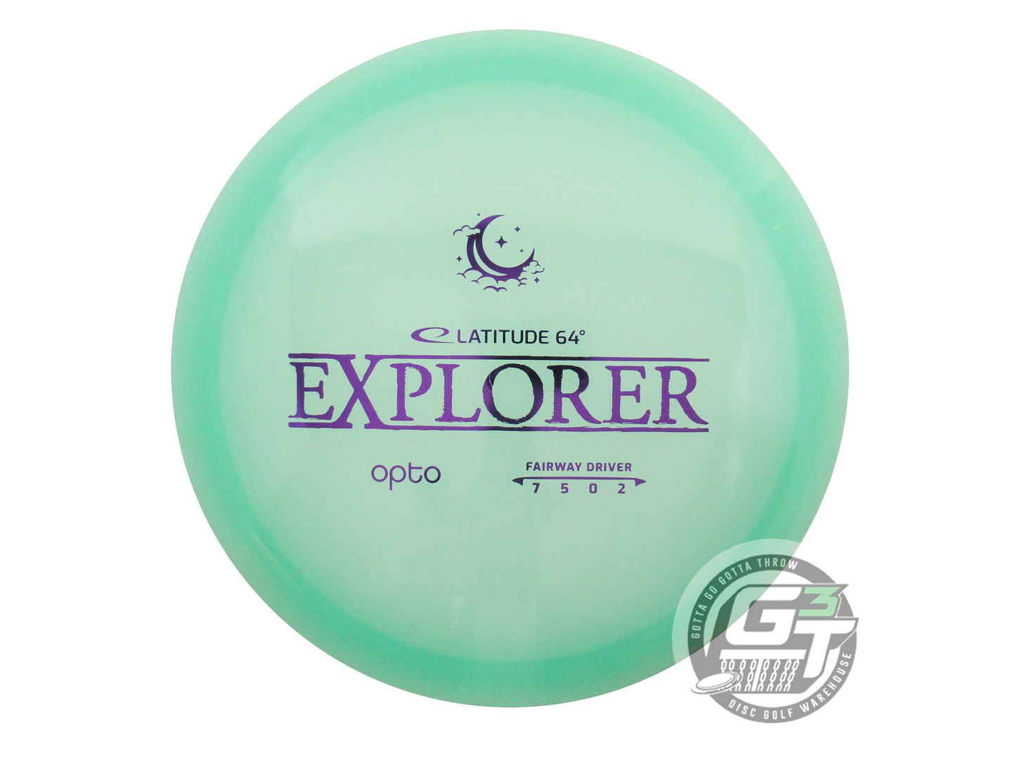 USED Latitude 64 Opto Moonshine Explorer 176g Green Purple Foil Driver Golf Disc