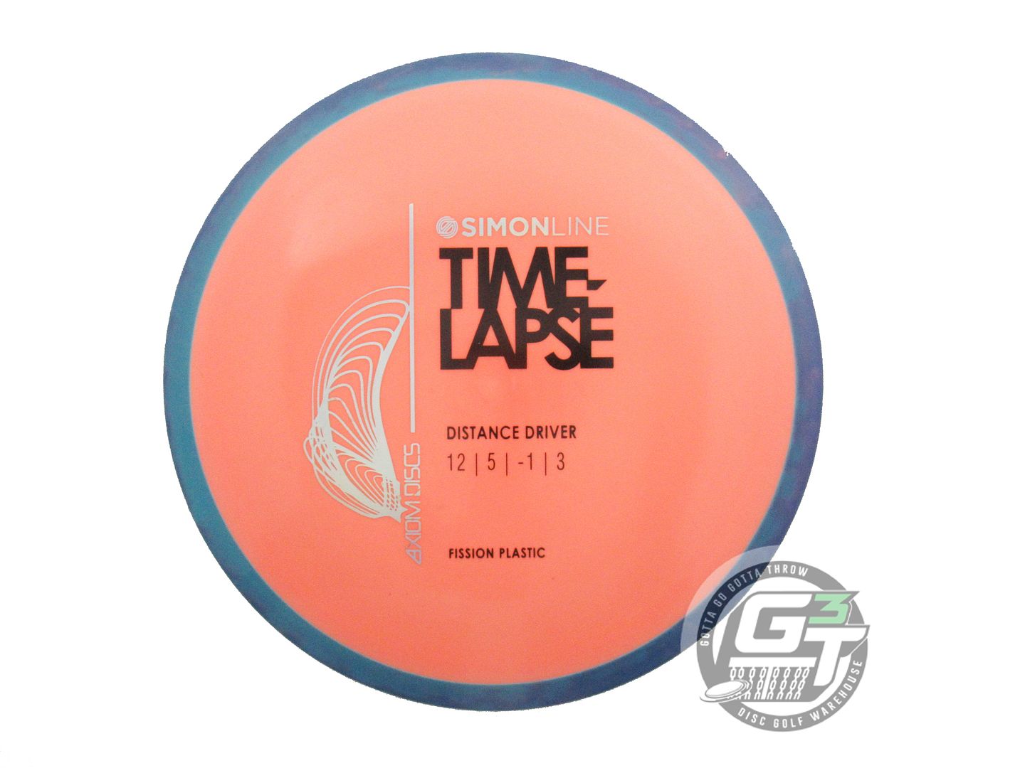 NOS Axiom Discs [LIZOTTE] Fission Time Lapse 168g Coral Blue Rim Driver Disc