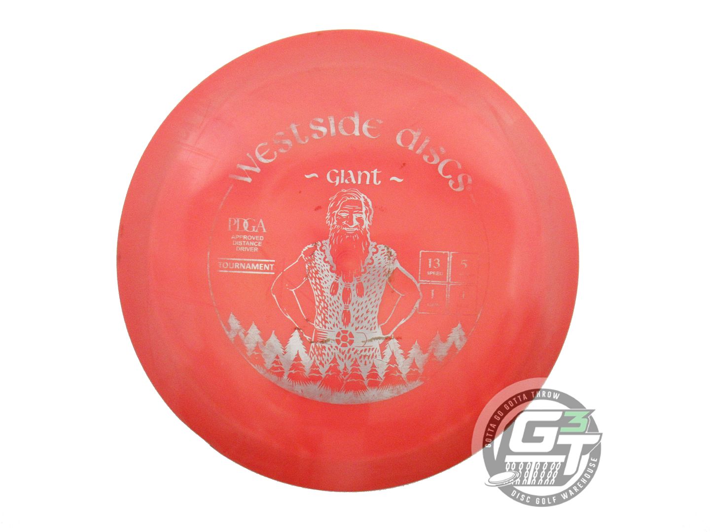 USED Westside Discs Tournament Giant 172g Orange Silver Foil Driver Golf Disc